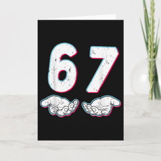 Nummer 67 Matching Six Seven 6 7 Meme 6-7 Hallowee Karte