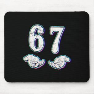 Nummer 67 Matching Six Seven 6 7 Meme 6-7 Hallowee Mousepad