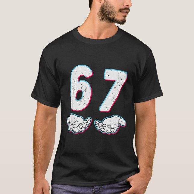 Nummer 67 Matching Six Seven 6 7 Meme 6-7 Hallowee T-Shirt (Vorderseite)