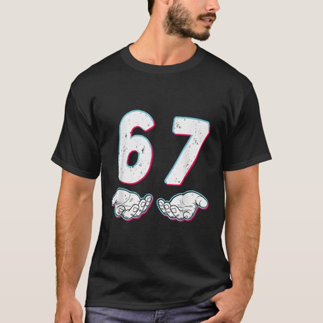 Nummer 67 Matching Six Seven 6 7 Meme 6-7 Hallowee T-Shirt (Vorderseite)