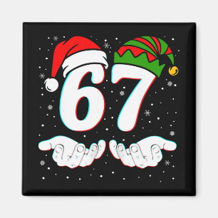 Nummer 67 Matching Six Seven 6 7 Meme 6-7 Weihnach Magnet