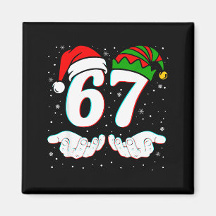 Nummer 67 Matching Six Seven 6 7 Meme 6-7 Weihnach Magnet