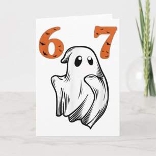 Nummer 67 Matching Six Seven 6 7 Meme Halloween Co Karte