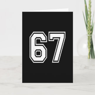 Nummer 67 nummerierte Uniform Sport Jersey Team 67 Karte
