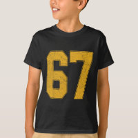 Nummer 67 nummerierte Uniform Sportteam Trikot 67.