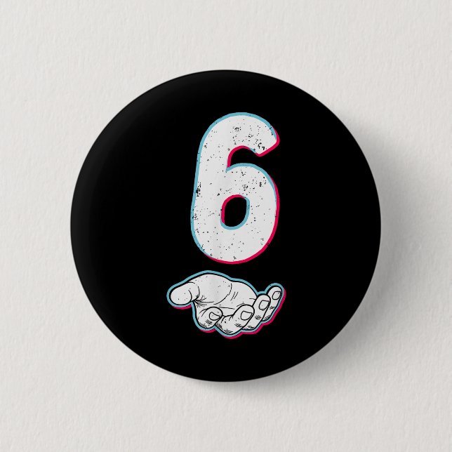 Nummer 67 passend Six Seven 6 7 Meme 6 7 Halloween Button (Vorderseite)