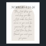 Nummer 6:24-26 Minimal Boho Beige Bogenschrift Poster<br><div class="desc">Der Herr segne dich und behalt dir ...  und sei nett zu dir ...  -Nummern 6:24-26 Minimal Boho Beige Arch Script</div>