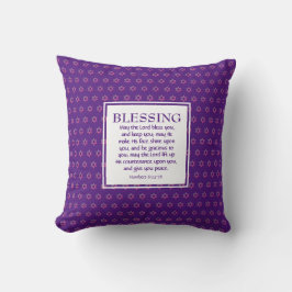 Nummer 6:24-26 The LORD BLESS YOU Star of David Kissen