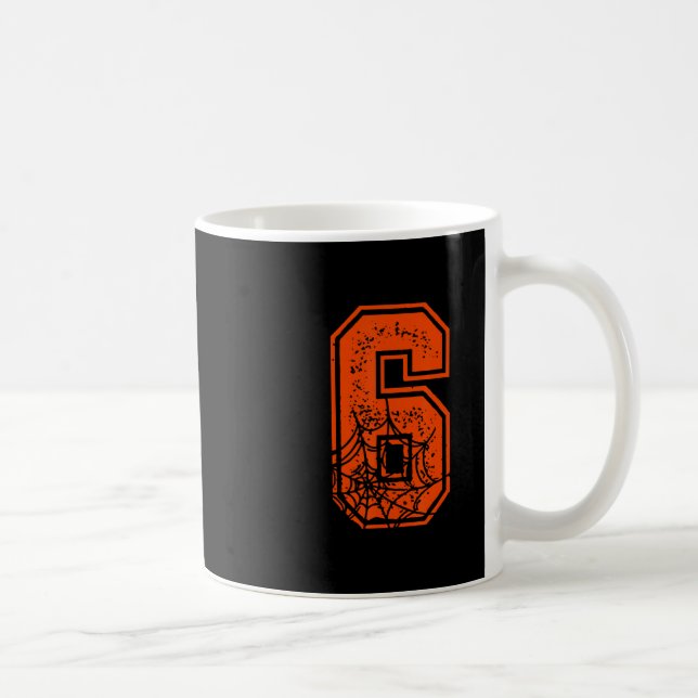 Nummer 6 67 Meme Halloween-Kürbiskostüm passend Kaffeetasse (Rechts)