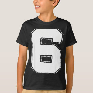 Nummer 6 6. Geburtstag Junge Kinder Sechs Jahre Al T-Shirt