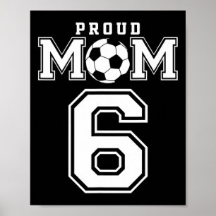Nummer 6 Benutzerdefinierte Stolz Fußball Fußball  Poster