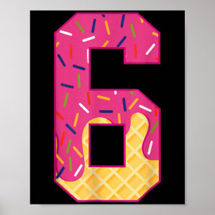 Nummer 6 Eiscreme-Tropf 67 Meme-Paar Halloween C Poster