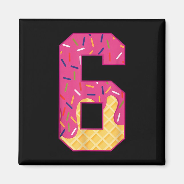 Nummer 6 Eiscreme tropft 67 Meme Paar Halloween C Magnet (Vorne)