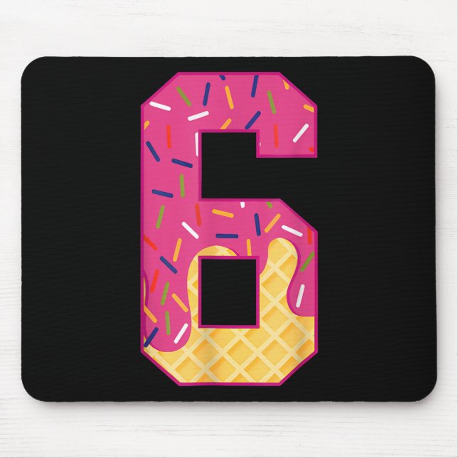 Nummer 6 Eiscreme tropft 67 Meme Paar Halloween C Mousepad (Vorne)