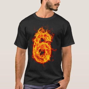 Nummer 6 Fire Ice Nummer Sechs Sieben Meme 67 Alph T-Shirt