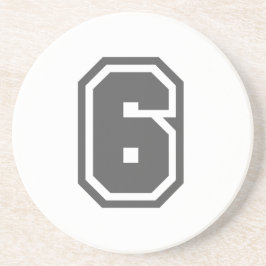 Nummer 6 getränkeuntersetzer