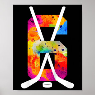 Nummer 6 Jahre Eishockey 6. Geburtstag (1) Poster