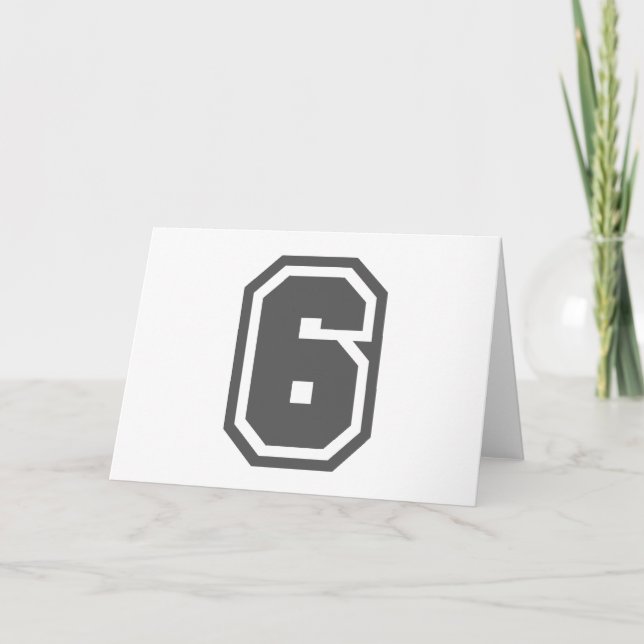 Nummer 6 karte (Vorderseite)