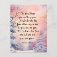 Nummer 6 Lord Bless You Bible Verse Winter Scene