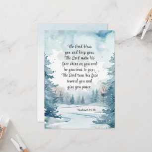 Nummer 6 Lord Bless You Bible Winter Flat Card