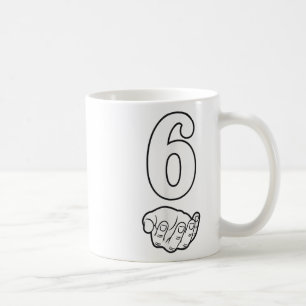 Nummer 6 Lustig 67 Sechs Sieben Meme Hände Paar Pa Kaffeetasse