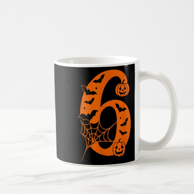 Nummer 6 Lustige Meme-Spruch 6 7 Sechs Sieben Hall Kaffeetasse (Rechts)