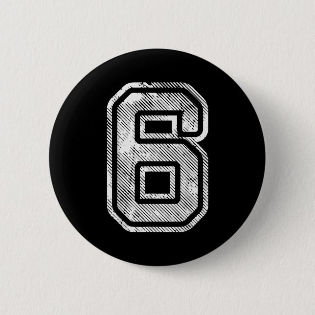 Nummer 6 Lustige Übereinstimmung 67 Meme Halloween Button (Vorderseite)