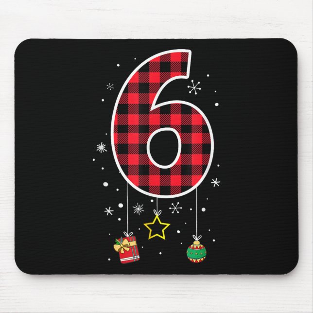 Nummer 6 Lustiger Meme-Spruch 6 7 Sechs Sieben Wei Mousepad (Vorne)
