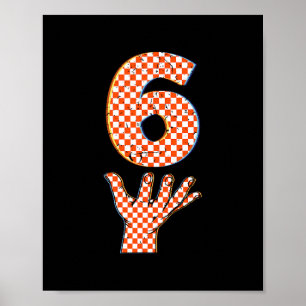 Nummer 6 Matching 67 Meme Kariert Halloween Kostüm Poster