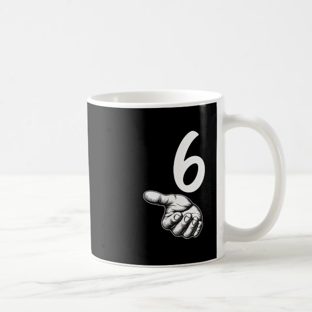 Nummer 6 Matching Duo 67 Meme Gen Alpha Slang Hall Kaffeetasse (Rechts)