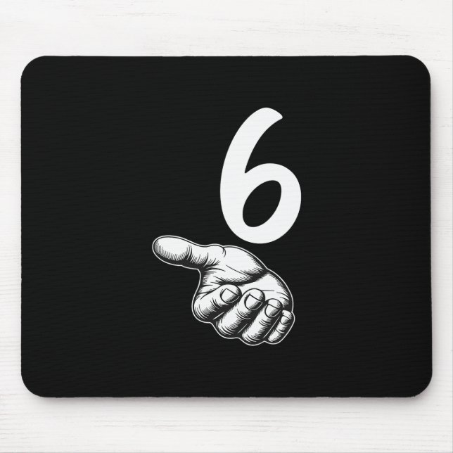 Nummer 6 Matching Duo 67 Meme Gen Alpha Slang Hall Mousepad (Vorne)