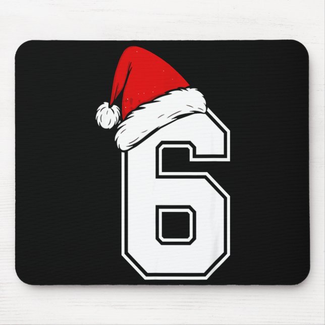 Nummer 6 Matching Sechs Sieben 6 7 Meme 6 7 Weihna Mousepad (Vorne)