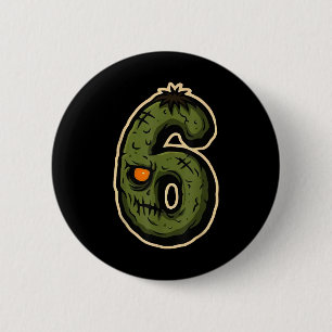 Nummer 6 Monster 67 Meme Passendes Halloween-Pärch Button