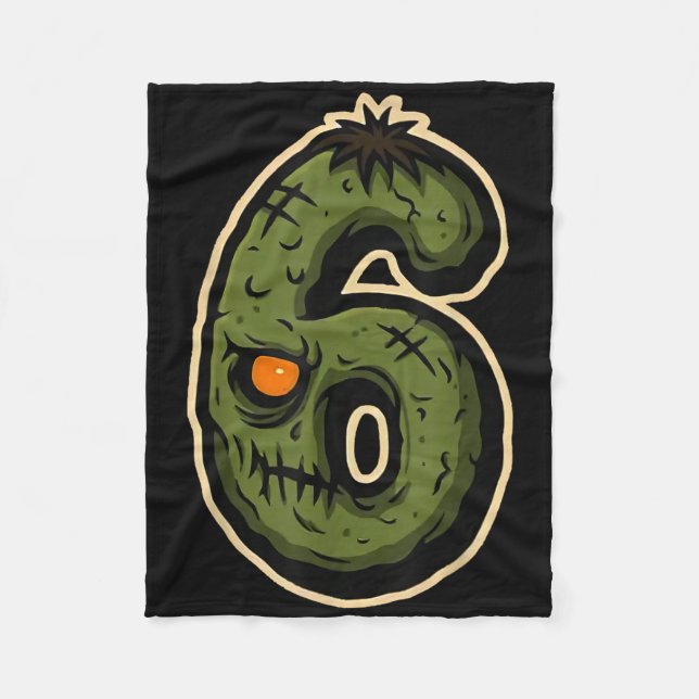 Nummer 6 Monster 67 Meme passendes Halloween-Pärch Fleecedecke (Vorderseite)