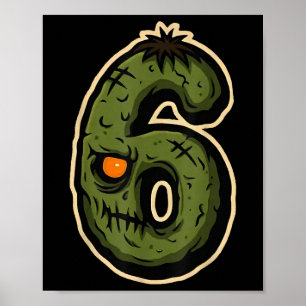 Nummer 6 Monster 67 Meme passendes Halloween-Pärch Poster