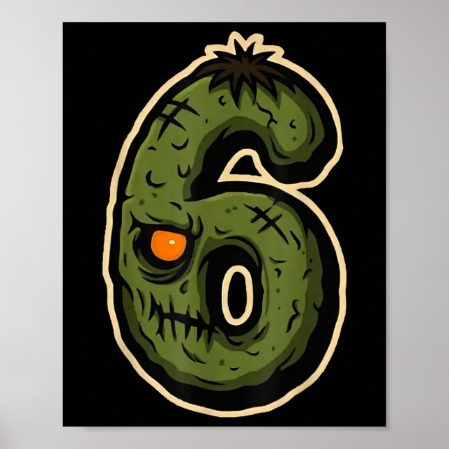Nummer 6 Monster 67 Meme passendes Halloween-Pärch Poster (Vorne)