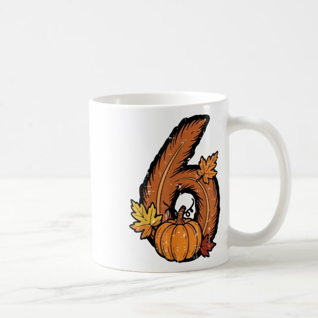 Nummer 6 passend 67 Meme 6 7 Erntedankfest Jungen  Kaffeetasse (Rechts)