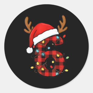 Nummer 6 Passend 67 Meme Weihnachtskostüm Männer W Runder Aufkleber