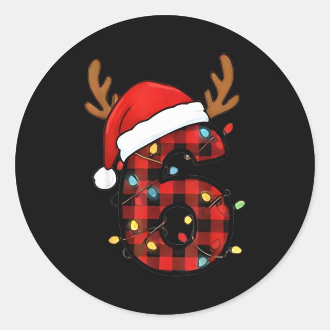 Nummer 6 Passend 67 Meme Weihnachtskostüm Männer W Runder Aufkleber (Vorderseite)