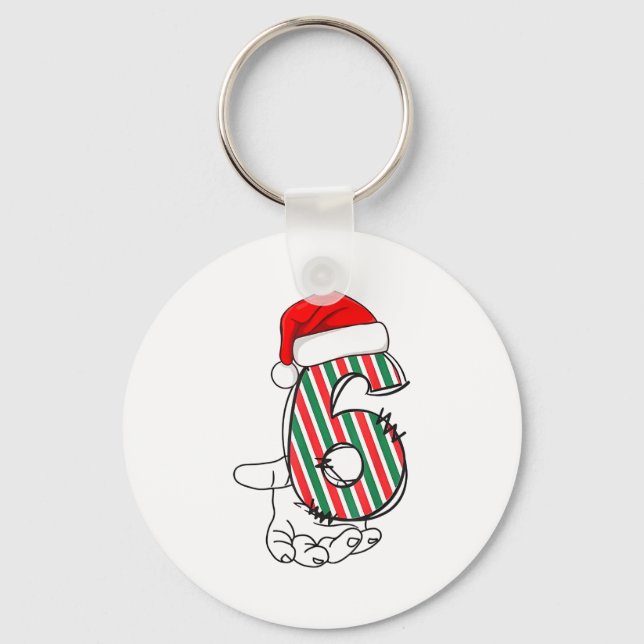Nummer 6 Passend 67 Meme Weihnachtskostüm Männer W Schlüsselanhänger (Vorderseite)