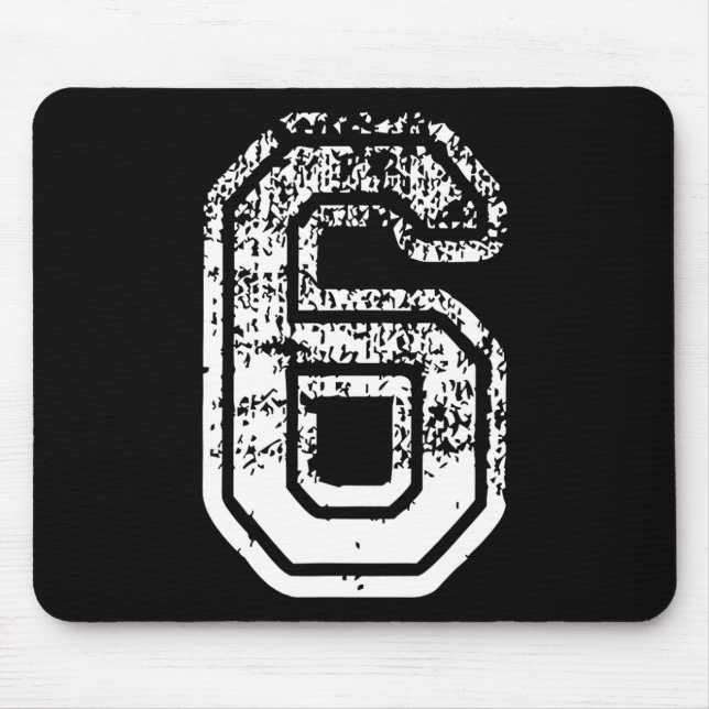 Nummer 6 passend zu 67 Meme Halloween-Kostüm Männe Mousepad (Vorne)