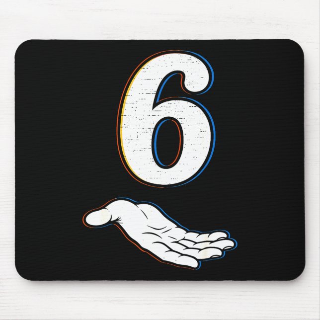 Nummer 6 passend zu 67 Meme Halloween Kostüm Männe Mousepad (Vorne)