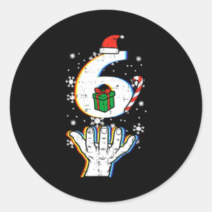Nummer 6 passend zu 67 Meme Weihnachten 6 7 Xmas M Runder Aufkleber