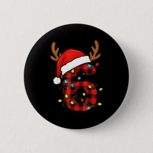 Nummer 6 passend zu 67 Meme Weihnachtskostüm Männe Button