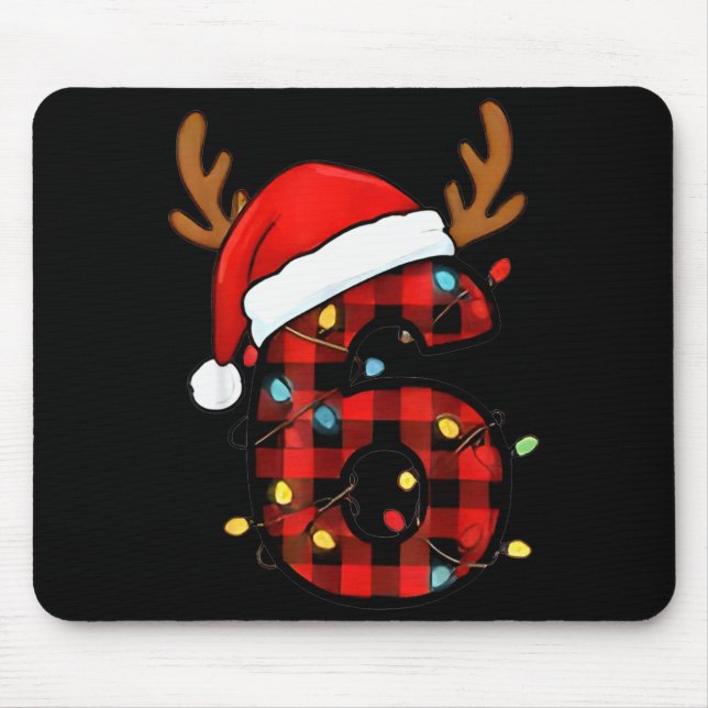 Nummer 6 passend zu 67 Meme Weihnachtskostüm Männe Mousepad (Vorne)