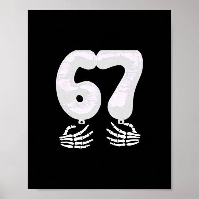 Nummer 6 passend zu 67 Sechs Sieben Meme Paar Hall Poster (Vorne)
