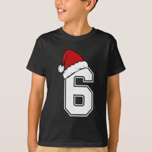 Nummer 6 passend zu Six Seven 6 7 Meme 6 7 Weihnac T-Shirt