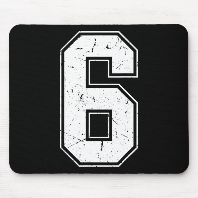 Nummer 6 passendes Kostüm 67 Meme Kostüm Distresse Mousepad (Vorne)