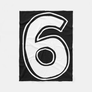 Nummer 6 Sechs Sieben 6 7 Meme 67 Lustig 6. Geburt Fleecedecke