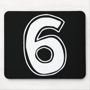 Nummer 6 Sechs Sieben 6 7 Meme 67 Lustig 6. Geburt Mousepad
